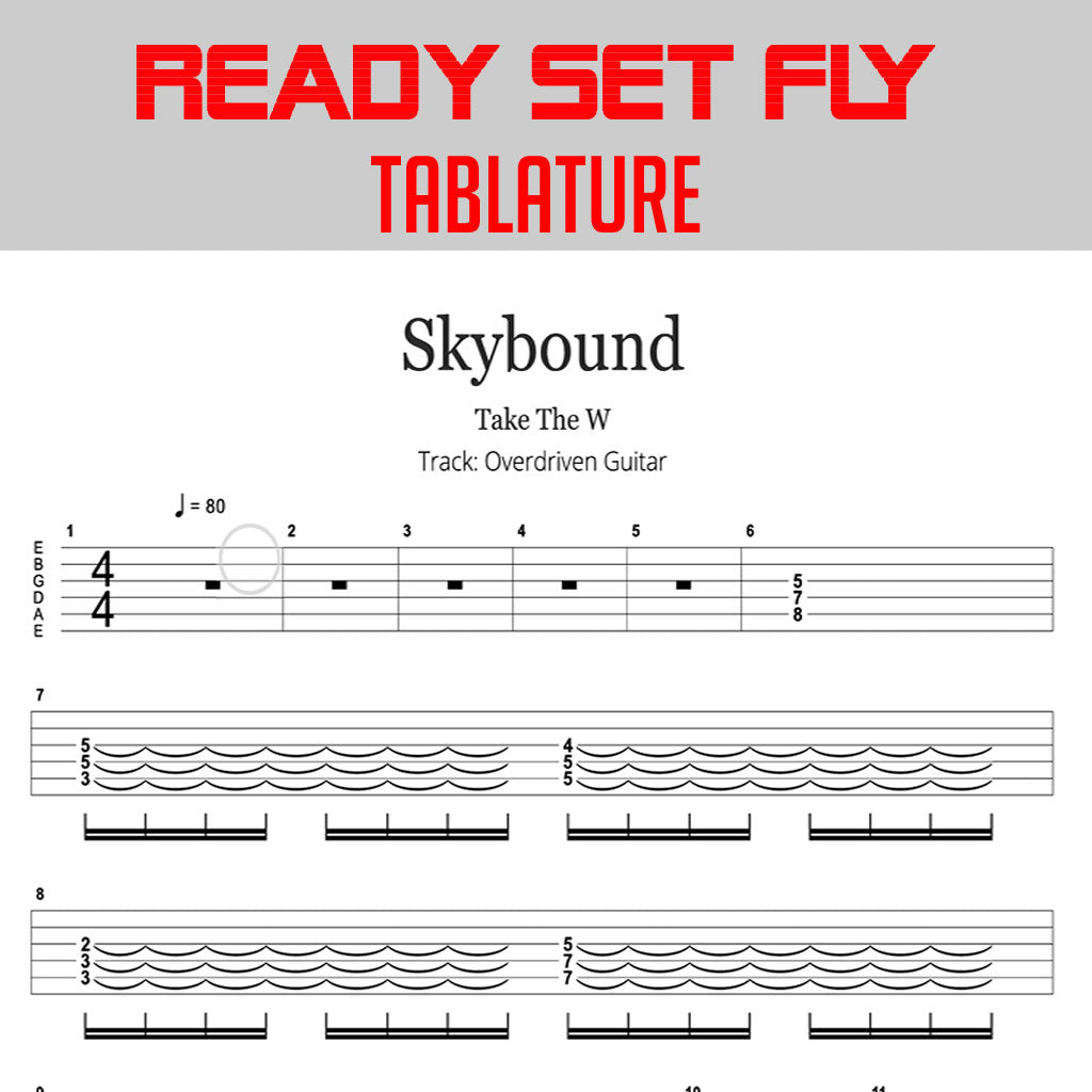 Tabs (Guitar,Bass,Drum) - Ready Set Fly (Digital PDF's) - All songs on album included